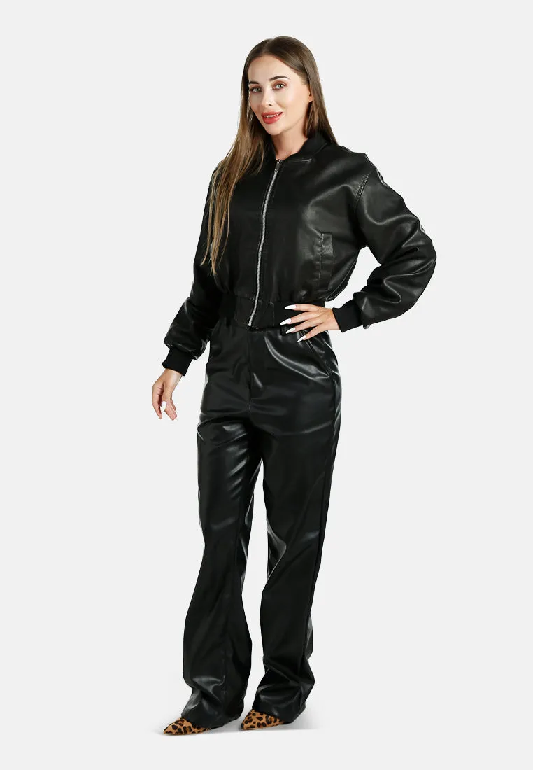 Drop Shoulder Zipper Jacket By RUW