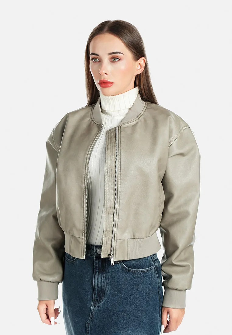 Drop Shoulder Zipper Jacket By RUW