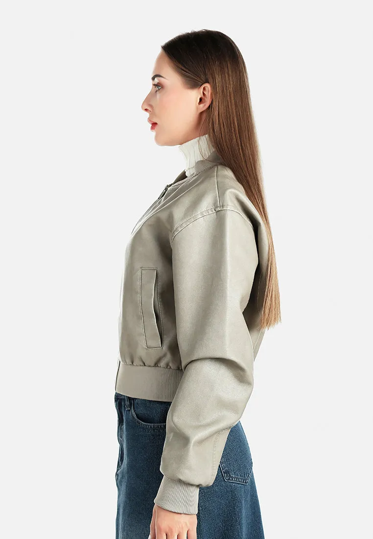 Drop Shoulder Zipper Jacket By RUW