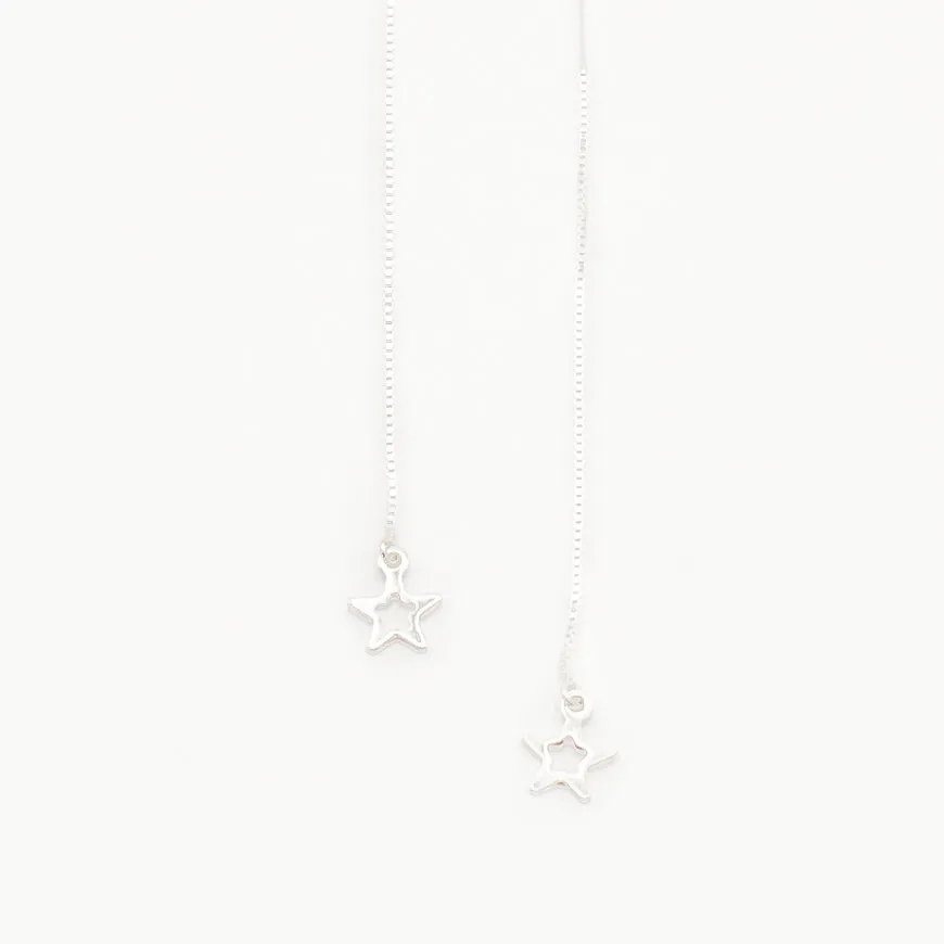 Earring Threader Star Sterling Silver