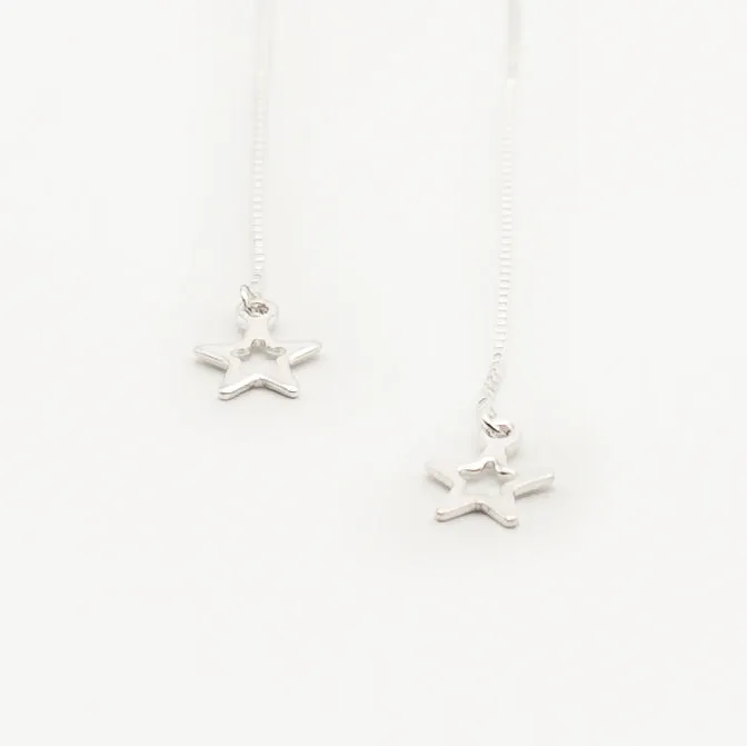 Earring Threader Star Sterling Silver