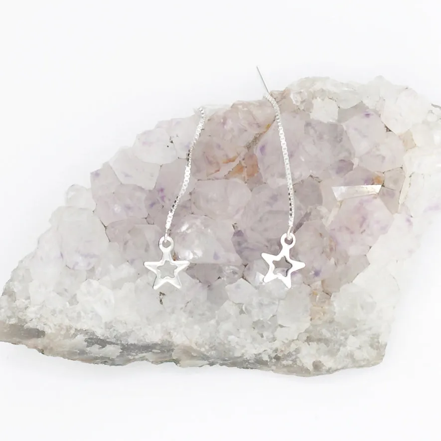 Earring Threader Star Sterling Silver