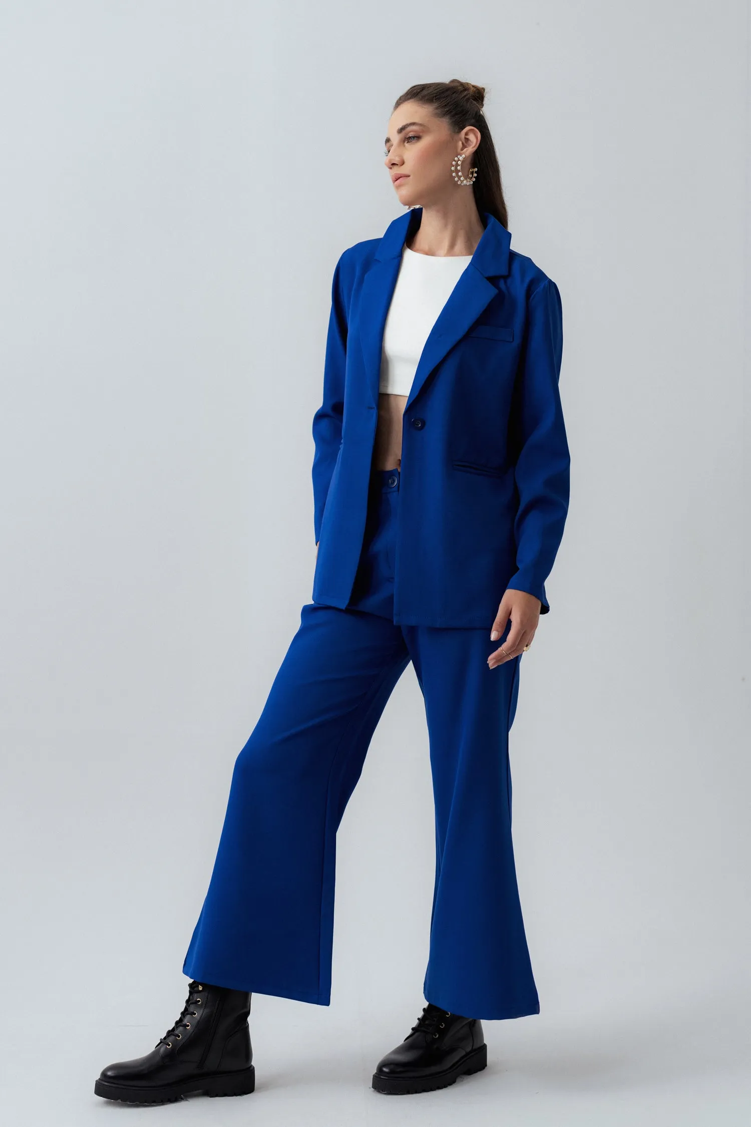 ELECTRIC BLUE RELAXED FIT TAILORED BLAZER
