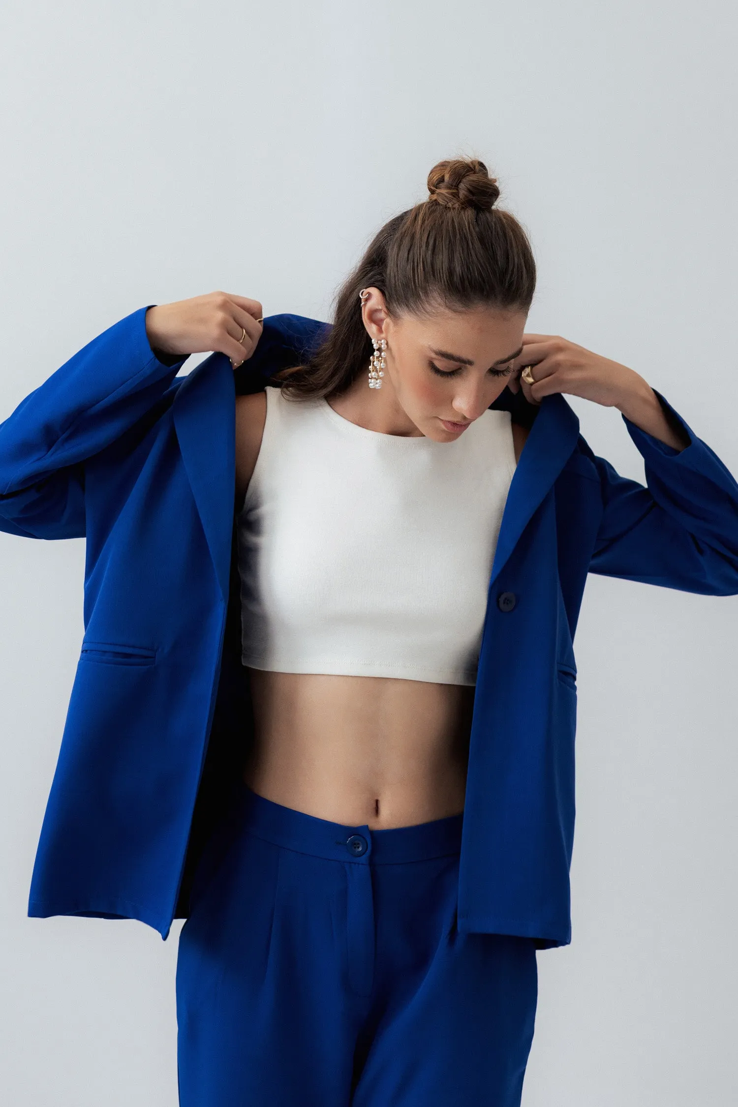 ELECTRIC BLUE RELAXED FIT TAILORED BLAZER