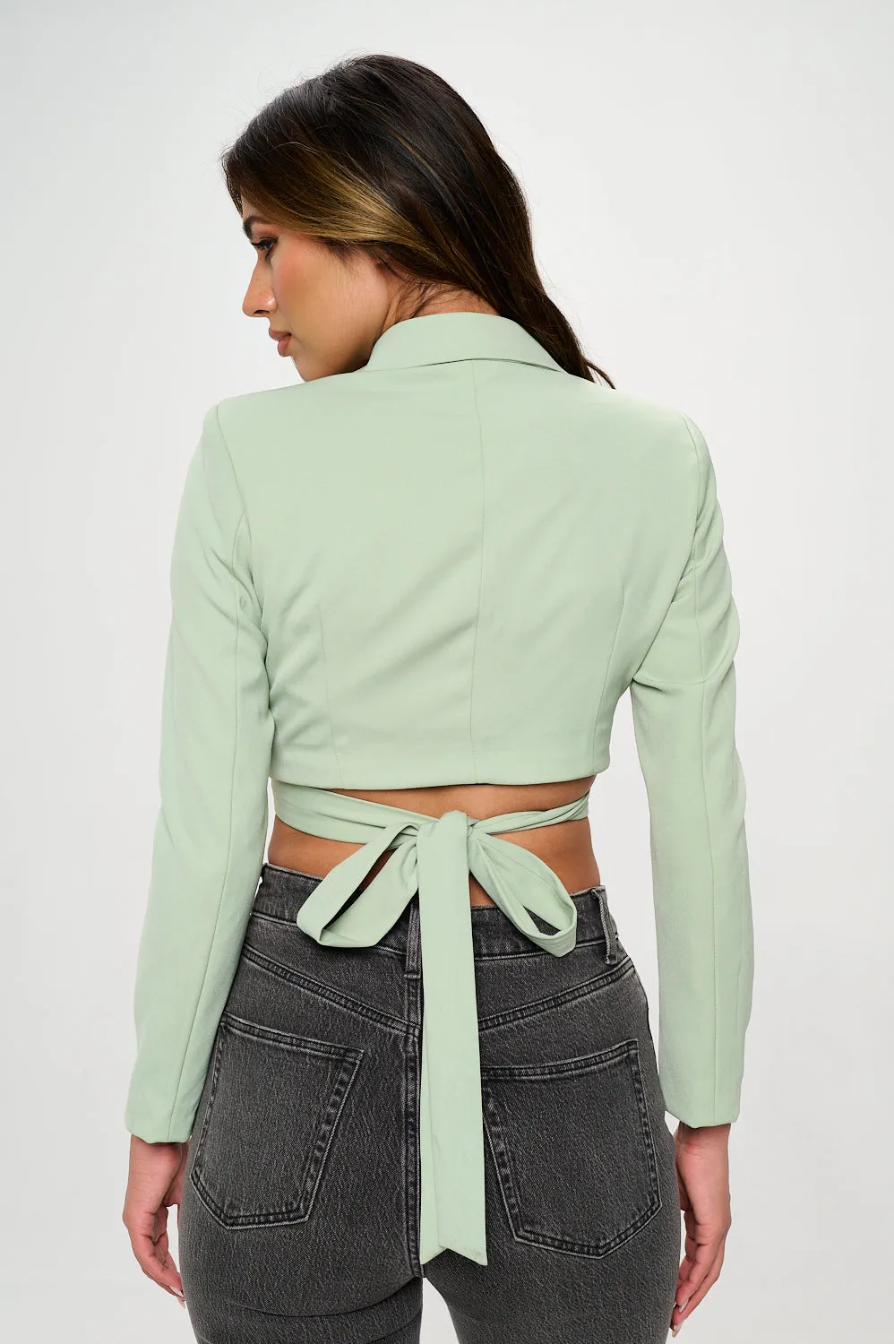 Elegance Wrap Tie Blazer