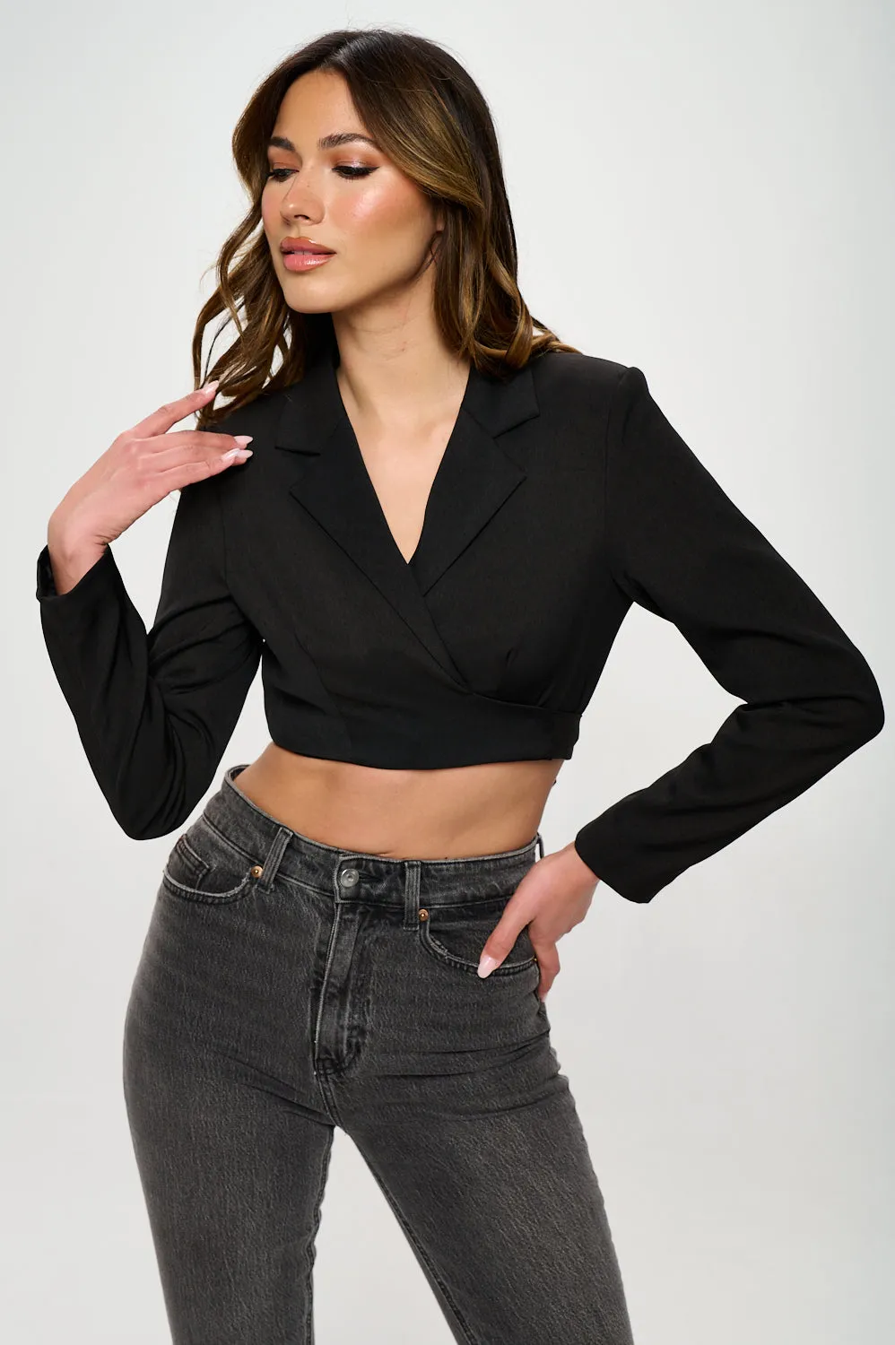 Elegance Wrap Tie Blazer