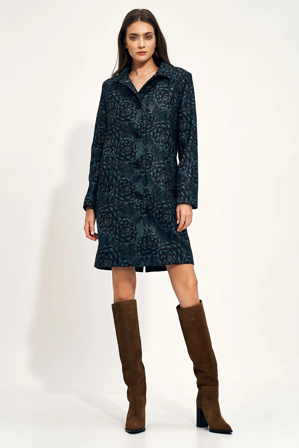 Elegant Buttoned Casual Coat