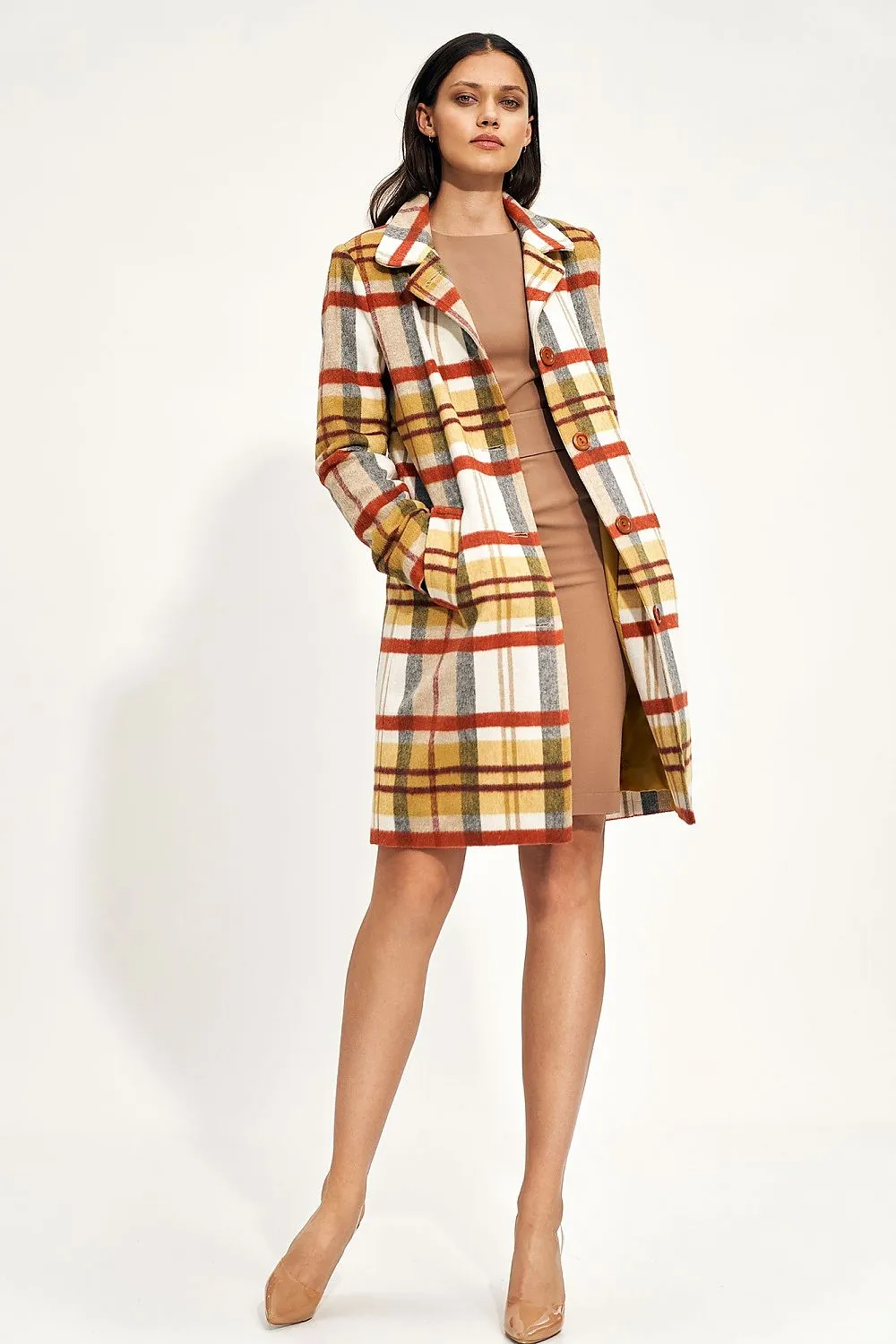 Elegant Buttoned Casual Coat
