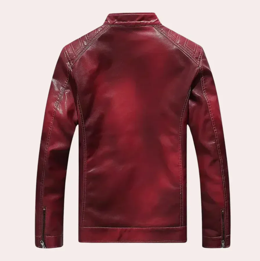 Elegant men's coat with stand-up collar