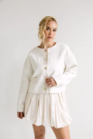 Elegant Textured Button-Up Sweater-Final Sale