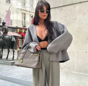 Elegant wool-likelen jacket