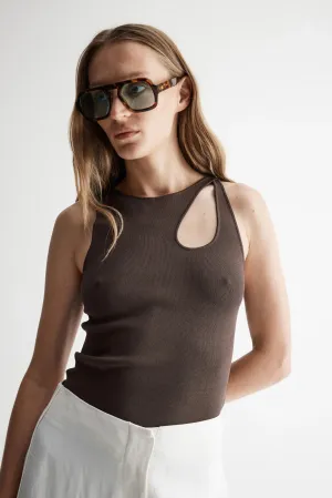 Elka Collective - Silves Knit Top (Chocolate)