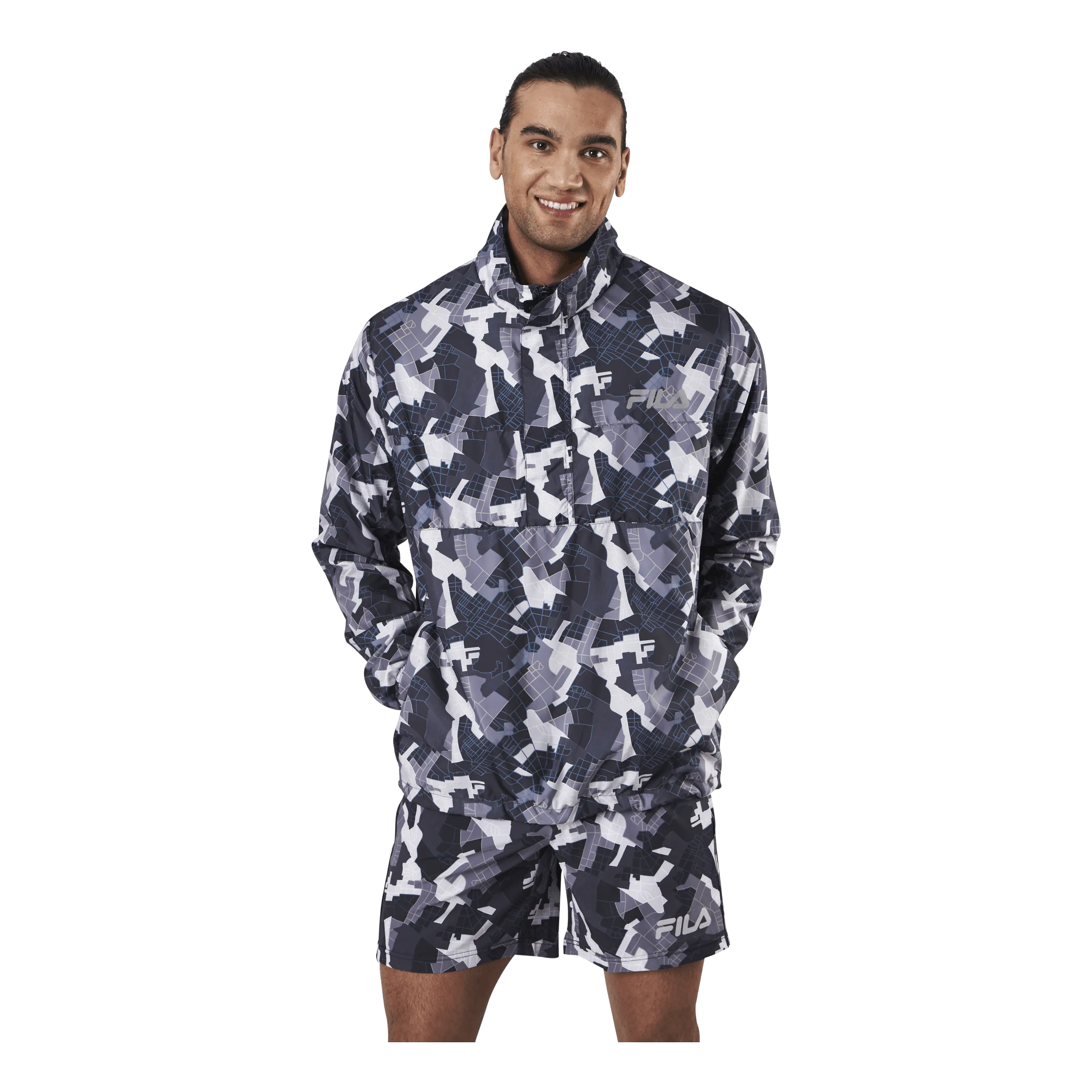 Ender Aop Wind Anorak Grey