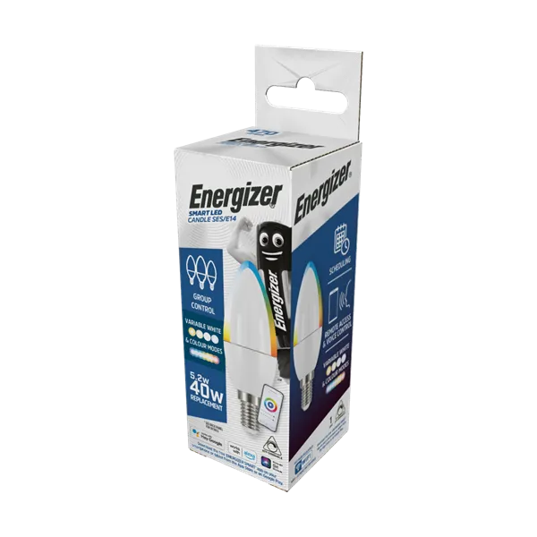 Energizer Smart S18461 5.2W 470lm E14 SES Candle Colour Changing Boxed