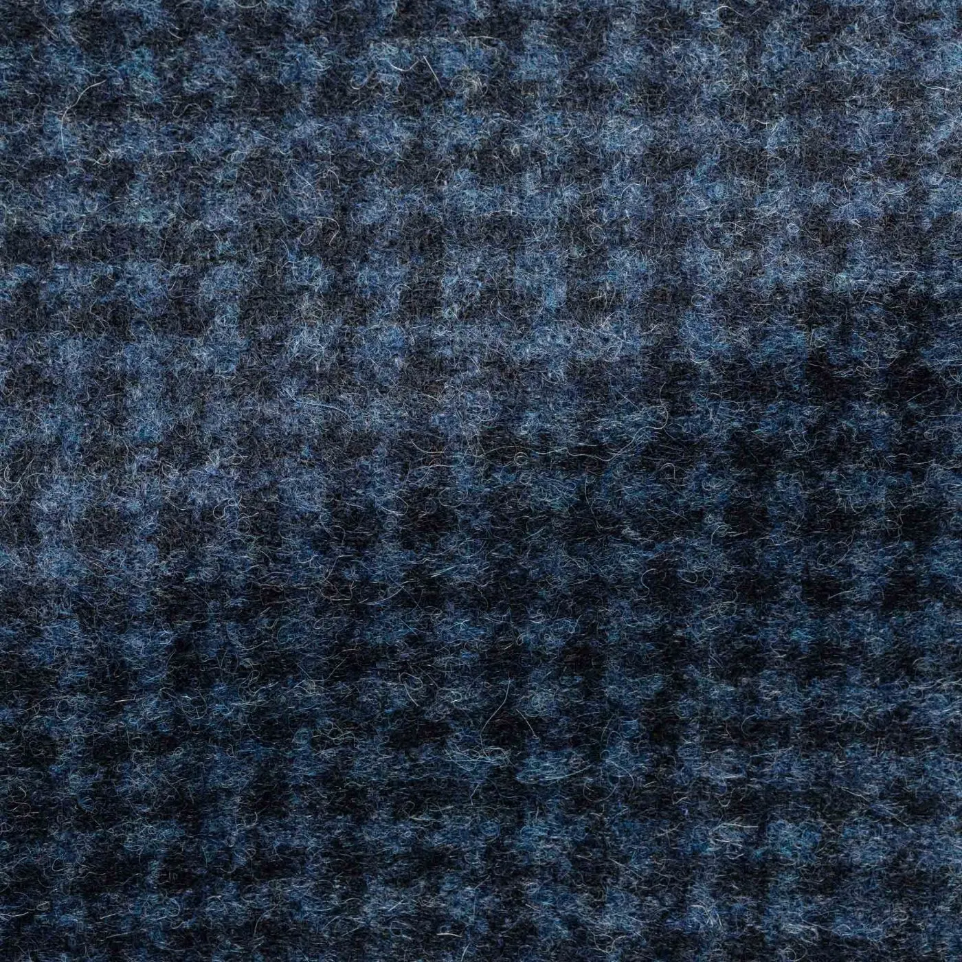 Ferla Mixed Blue Alpaca & Wool Light Felted Bouclé with Vichy Check