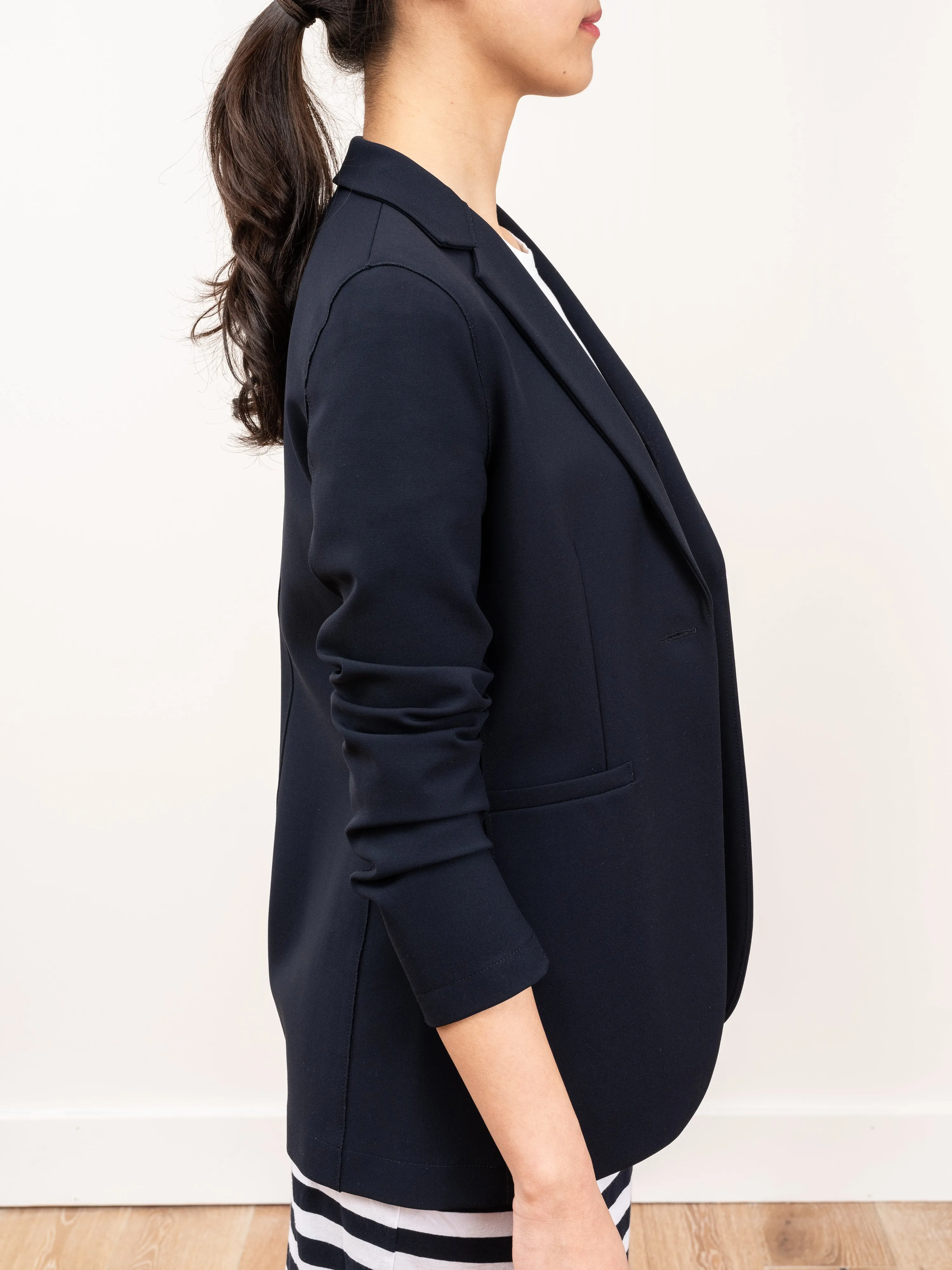 fitted blazer - midnight