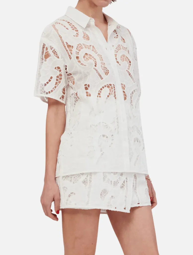 Florence Lace Skirt -  White