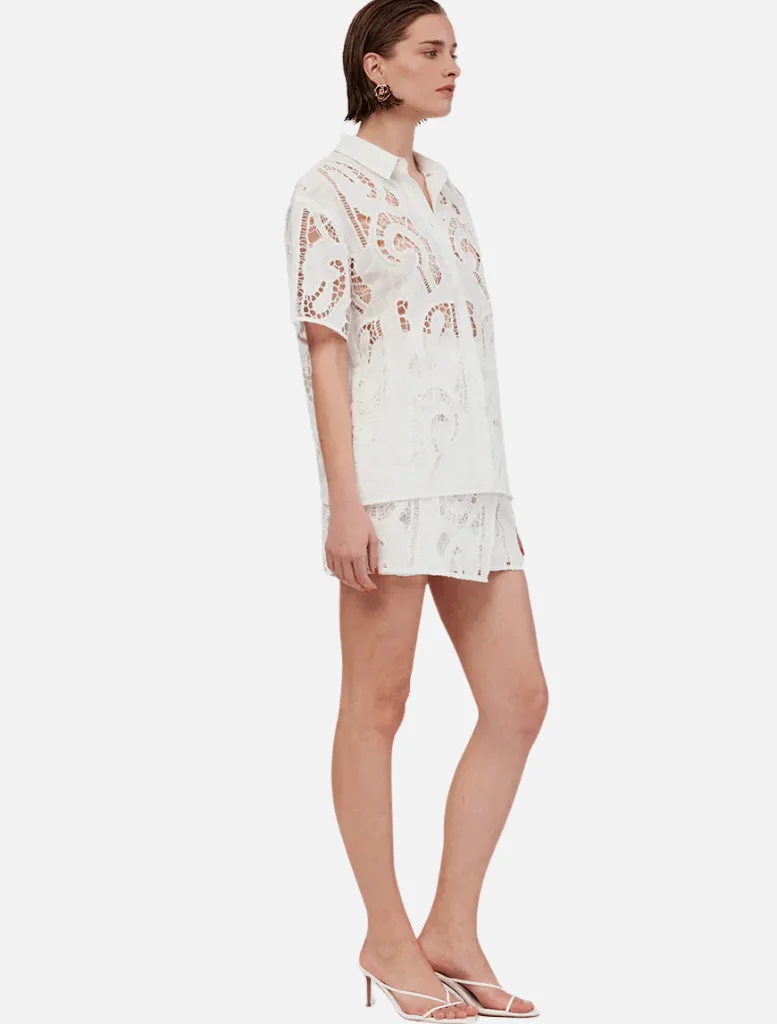 Florence Lace Skirt -  White