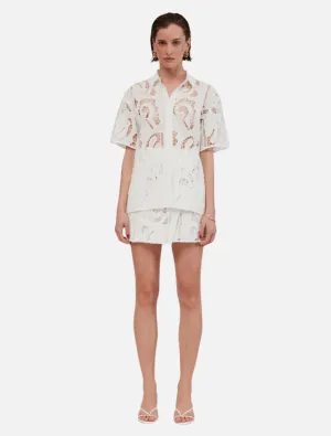 Florence Lace Skirt -  White