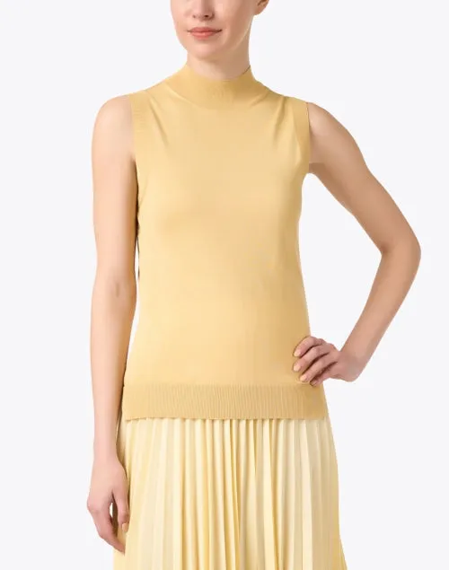 Fomila Yellow Silk Top