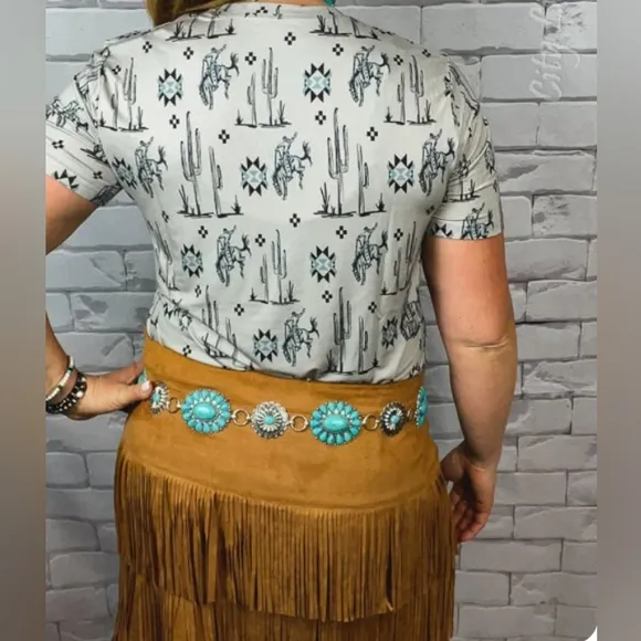 Fort Worth Fringe Skort - Brown