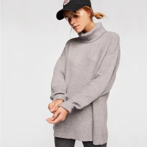 FREE PEOPLE softly structured chunky knit oversized turtleneck sweater-