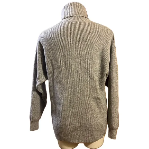 FREE PEOPLE softly structured chunky knit oversized turtleneck sweater-