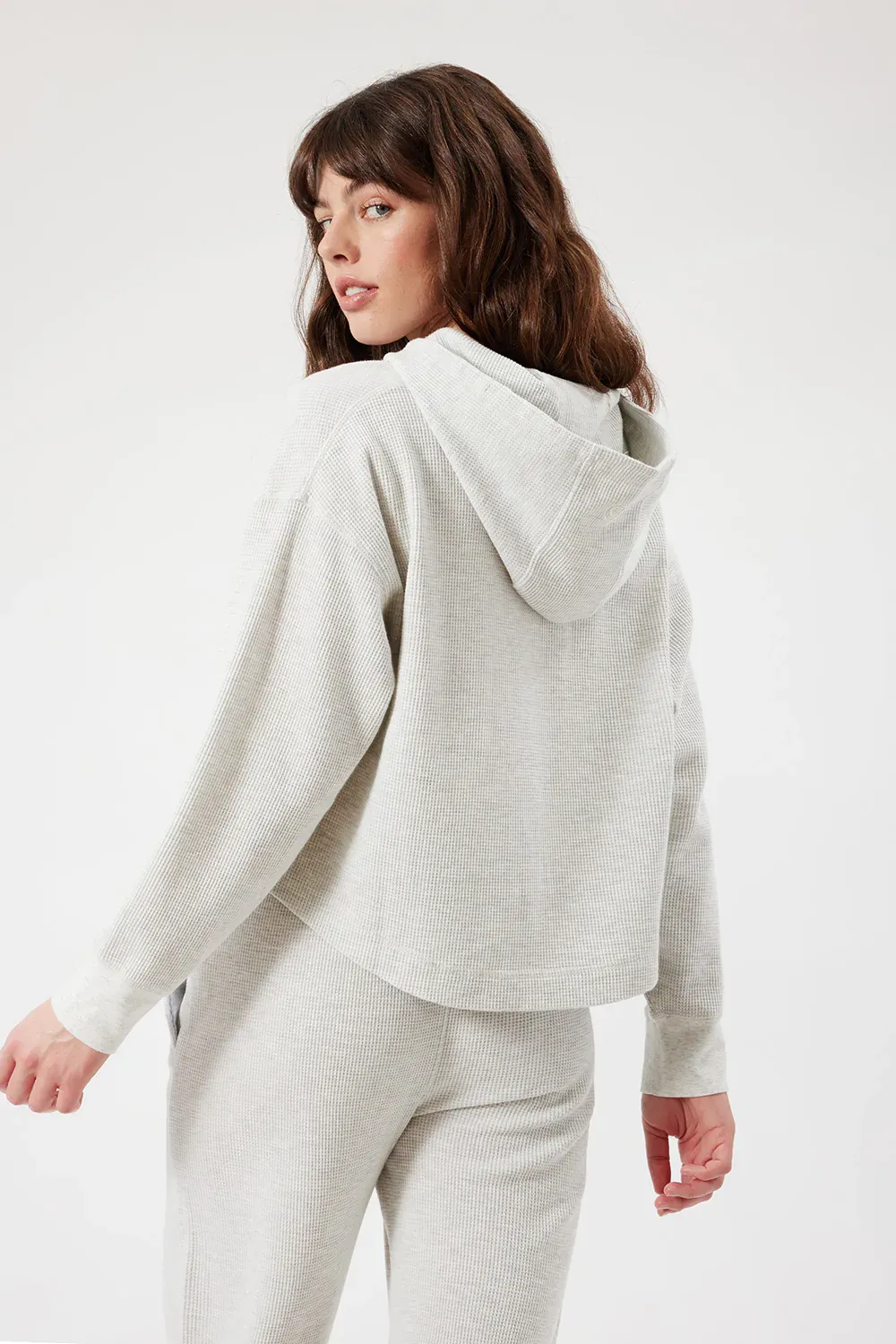 Front-Tie Thermal Hoodie