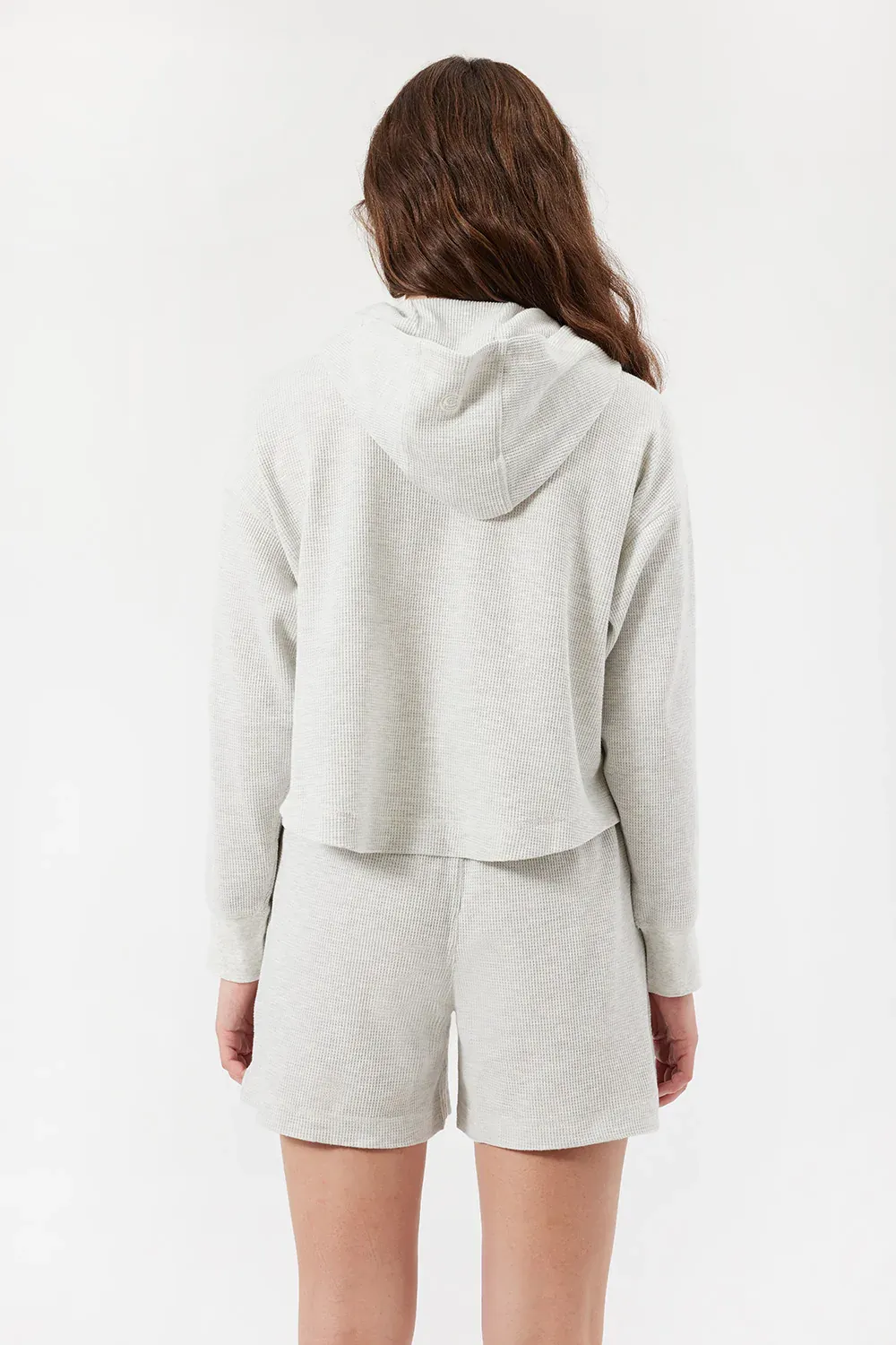 Front-Tie Thermal Hoodie