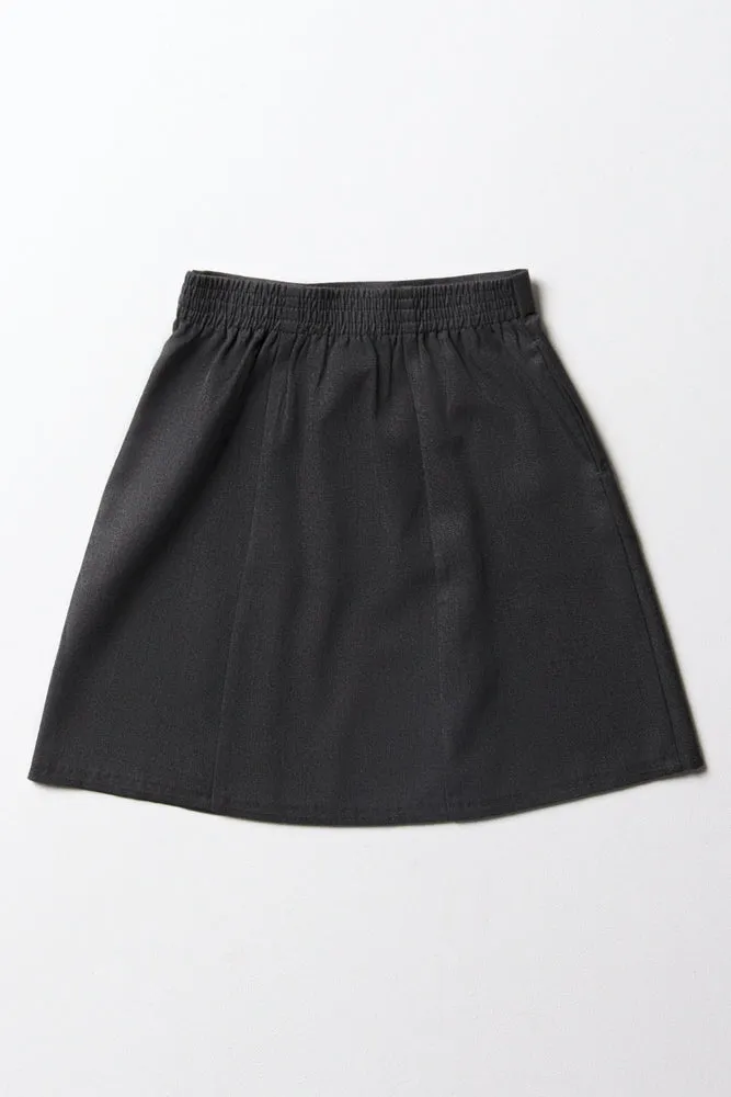 Girls School Skirt Grey