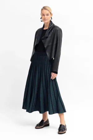 Glittra Metallic Skirt - Teal Metallic