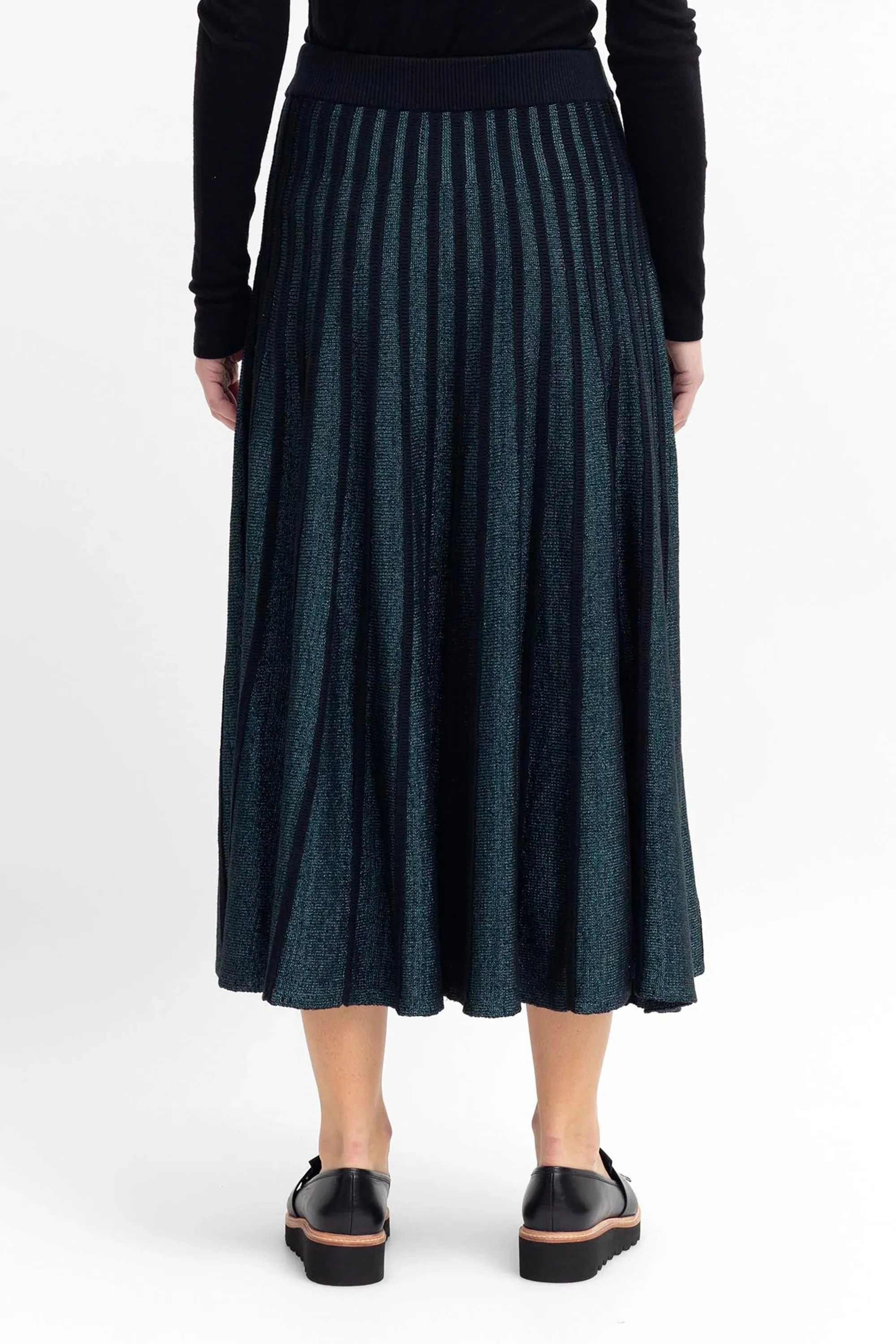 Glittra Metallic Skirt - Teal Metallic