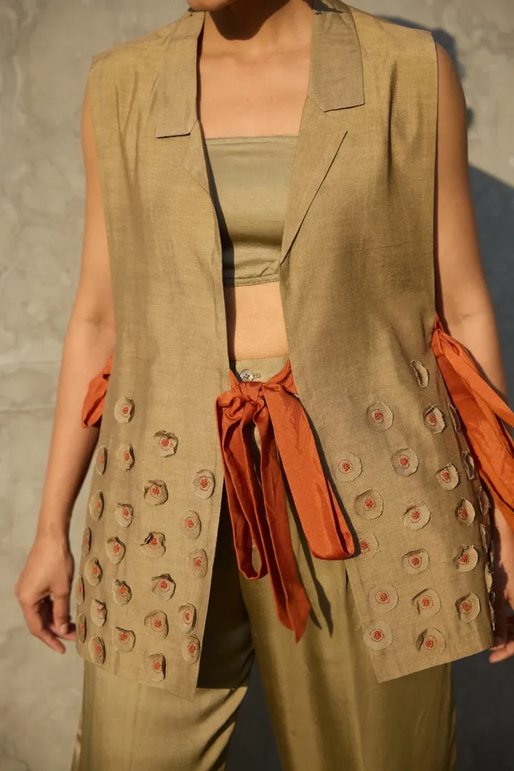 Gold Ava Wrap-Around Jacket