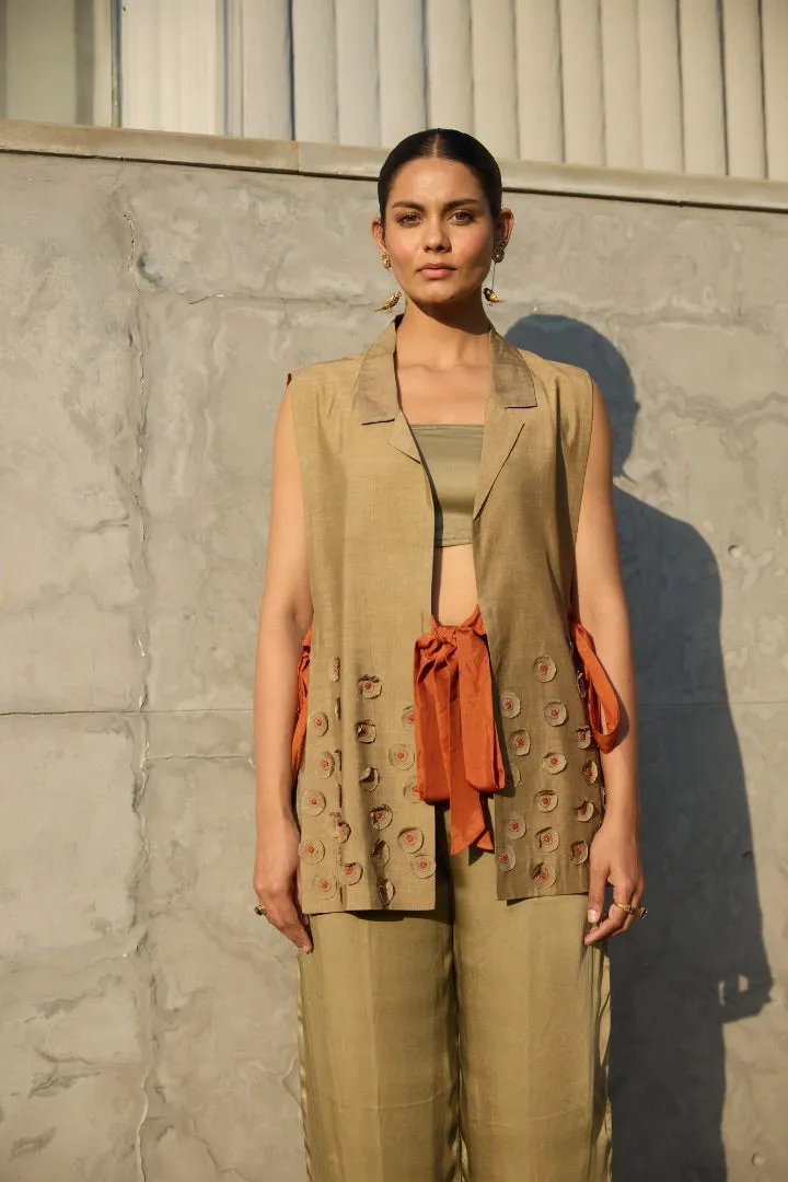 Gold Ava Wrap-Around Jacket