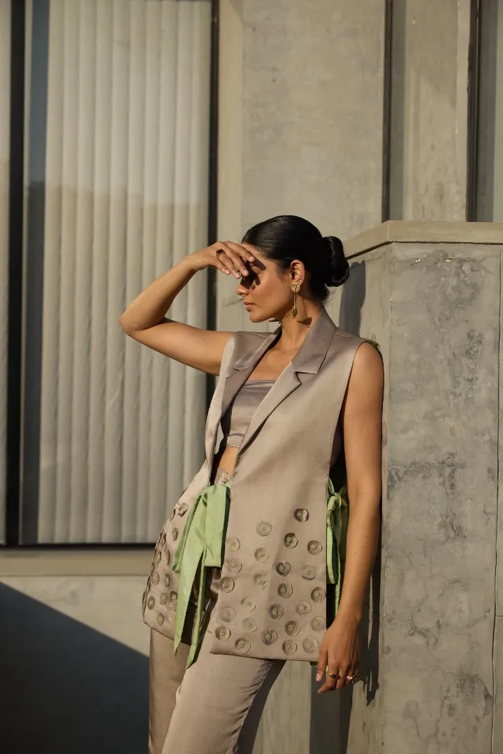Gold Ava Wrap-Around Jacket