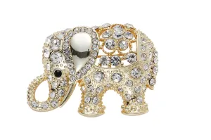 Gold Elephant Brooch