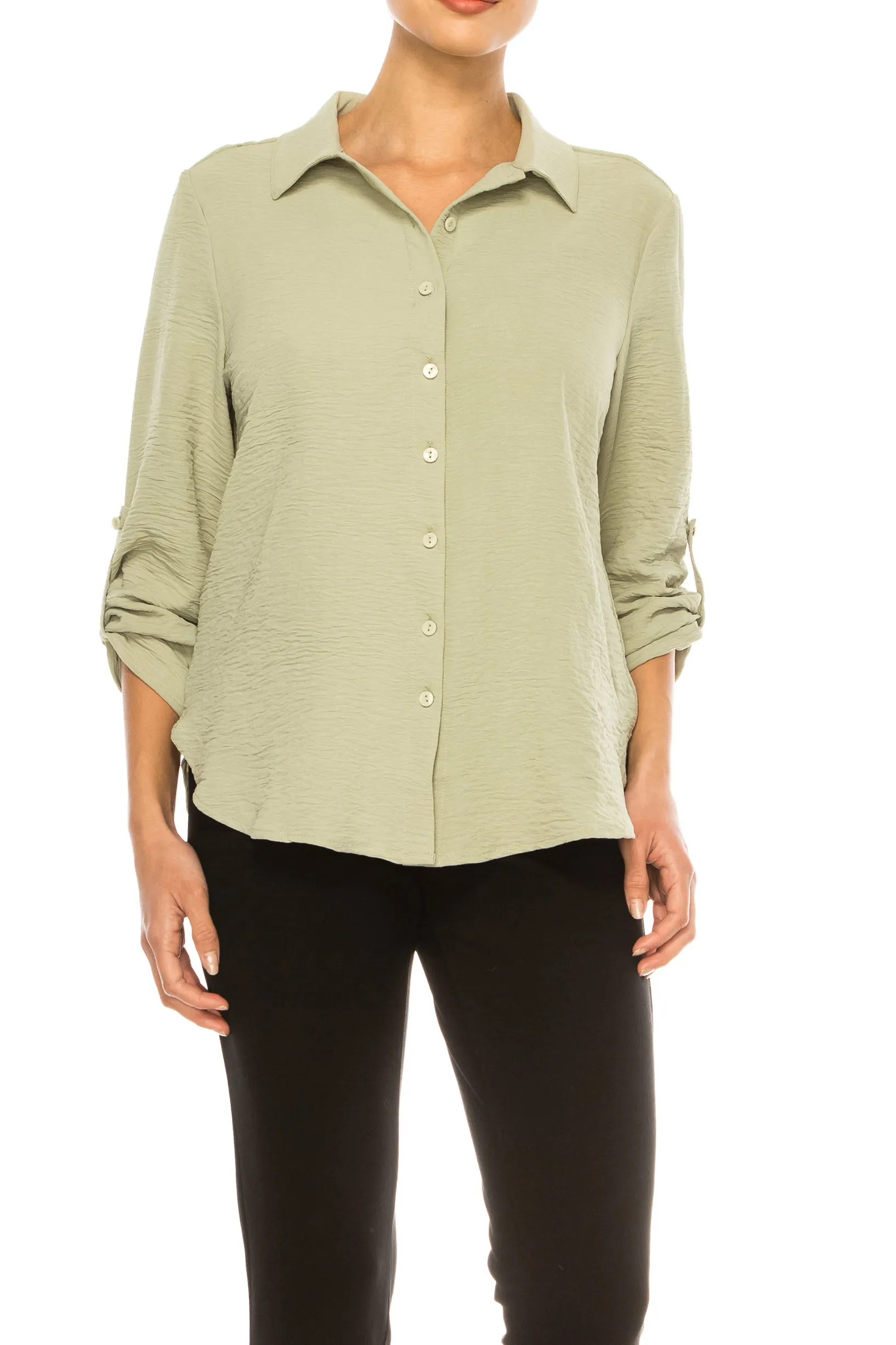 Grand & Greene Adjustable Sleeve Button Down Shirt