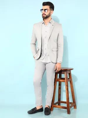 Grey Single Breasted Blazer