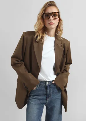 Halser Oversized Blazer - Brown