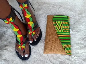 Handmade African Beaded Sandals/Authentic Maasai-Style Leather Flip-Flops Women/Boho Beach Sandals/Comfortable Summer Sandal African Gifts
