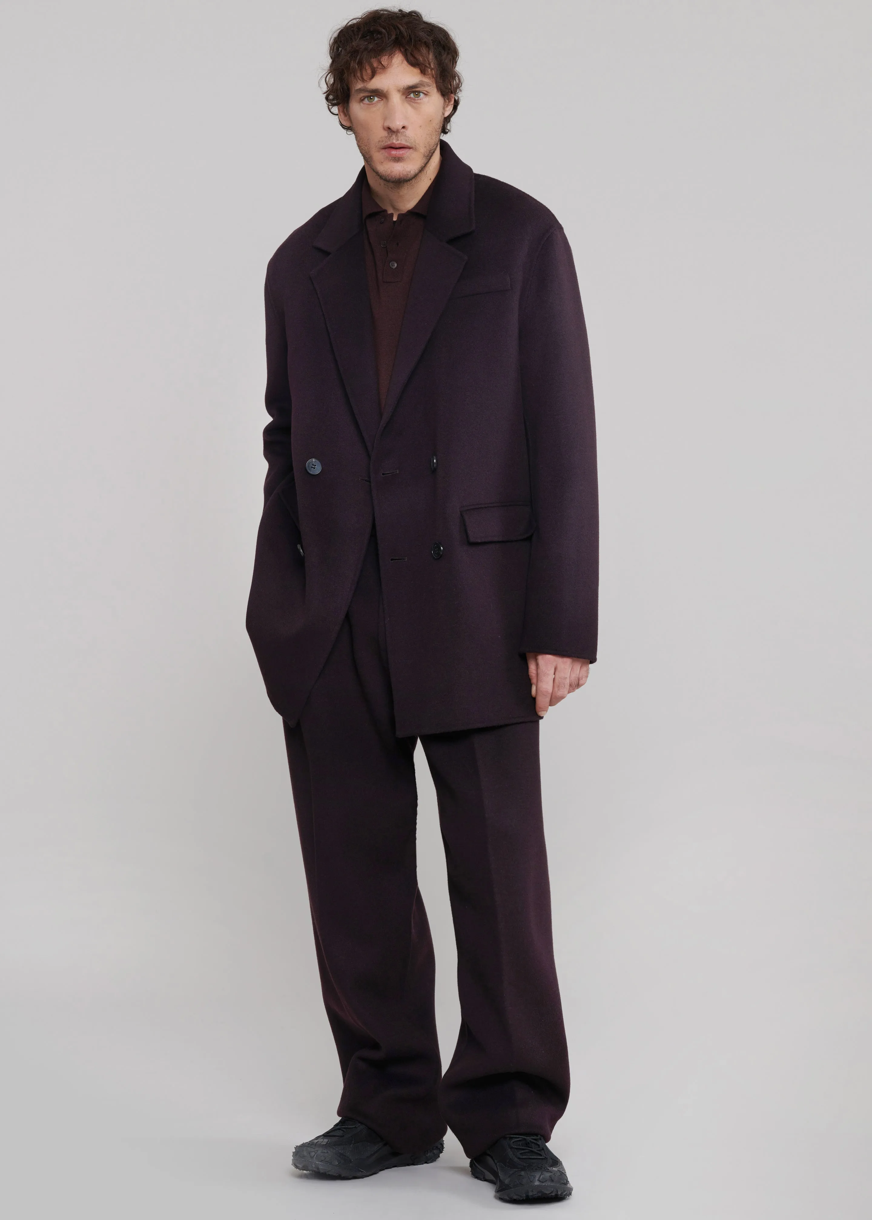 Harry Wool Blazer - Dark Plum