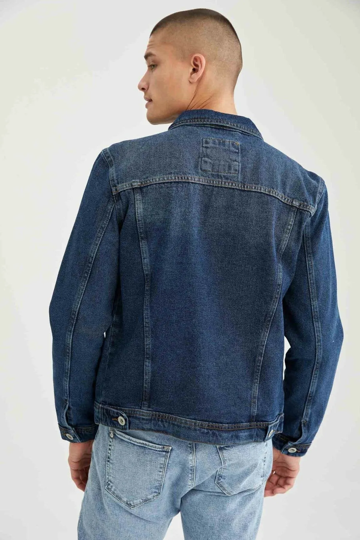 HB Mens Denim Jacket Stretchable Fine Lycra