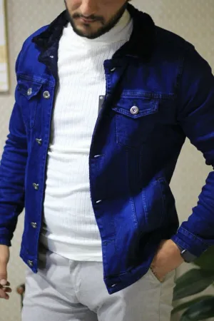 HB Mens Denim Jacket Stretchable Fine Lycra