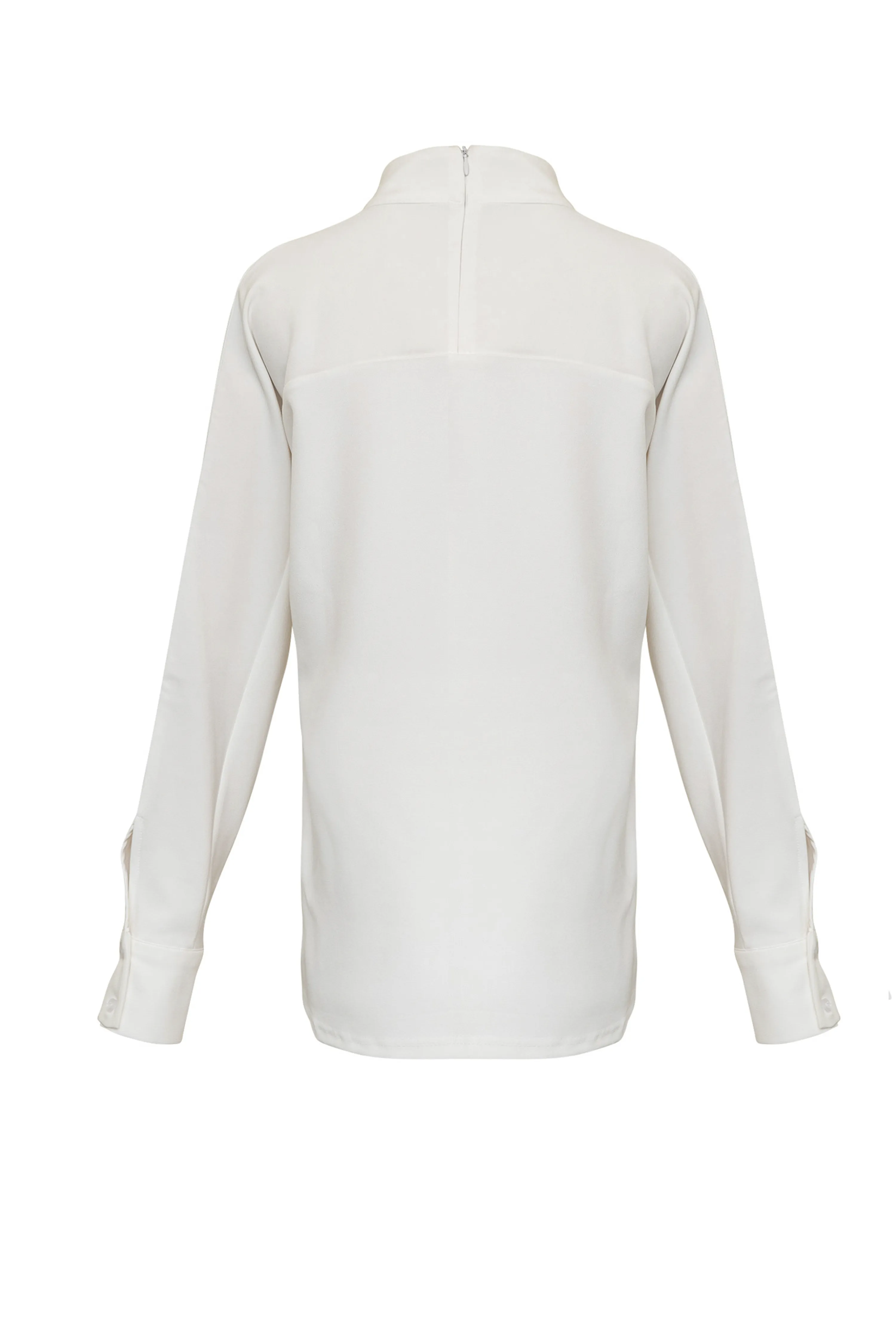 High-Neck Short Blouse
