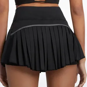 High Waist Tennis Skirts for Women - Solid Fast Dry Moisture Wicking Athletic Skorts with Pockets