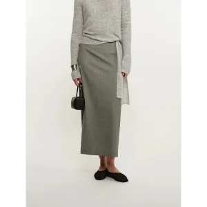High-Waisted Straight Skirt