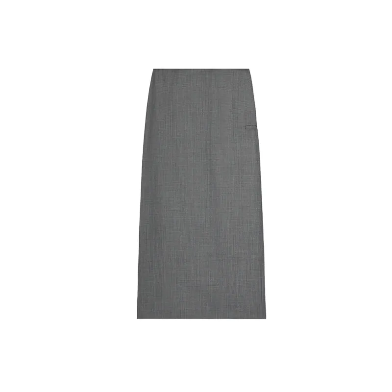 High-Waisted Straight Skirt