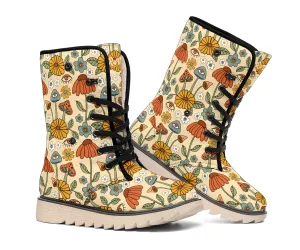 Hippie Mushroom Love Suede Snow Boots