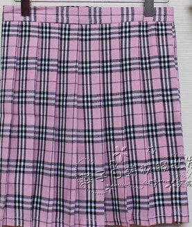 Hot Midi Pleated Women Skirts High Waist Pink A-Line Short Skirts Uniforms School Tartan Plaid Skirt Saias