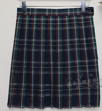 Hot Midi Pleated Women Skirts High Waist Pink A-Line Short Skirts Uniforms School Tartan Plaid Skirt Saias